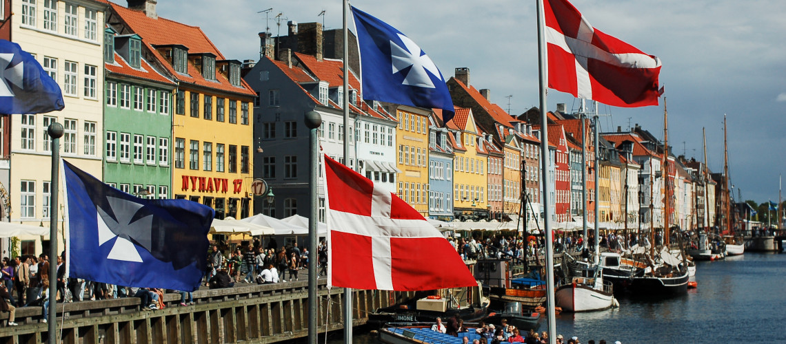 Nyhavn canal as seen from Kongens Nytorv square, Copenhagen, Denmark, Northern Europe. Nyhavn canal as seen from Kongens Nytorv square, Copenhagen, Denmark, Northern Europe.