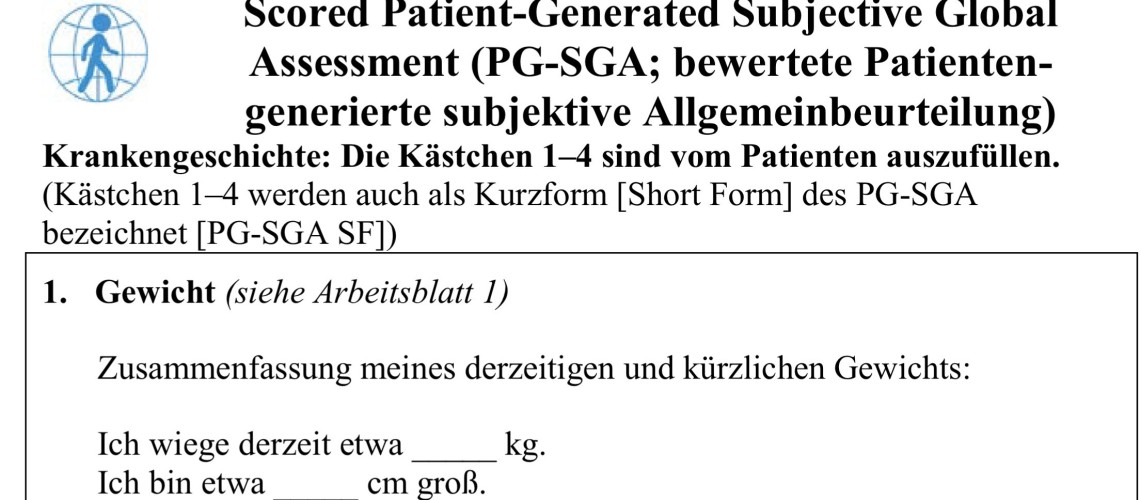 Call for participation in pilot testing of German PG-SGA Call for participation in pilot testing of German PG-SGA